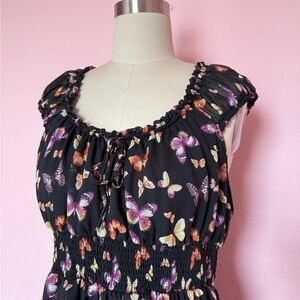 Y2K Butterfly Handkerchief Hem Dress